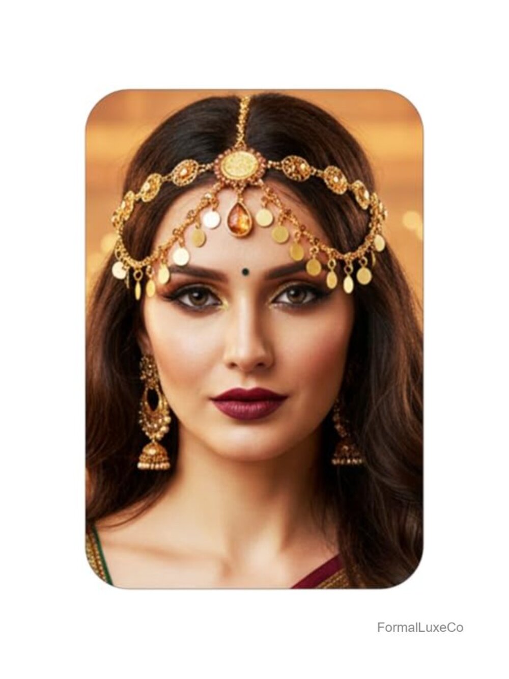 Boho Sequin Head Chain Gold Headpiece Prom Festival Hair Accessory